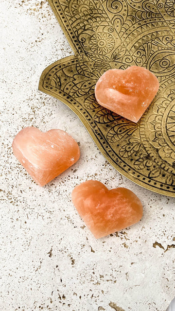 Orange Selenite Heart | One Size - Unearthed Crystals