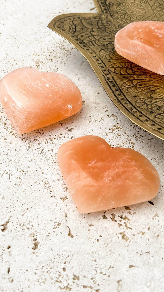Orange Selenite Heart | One Size - Unearthed Crystals