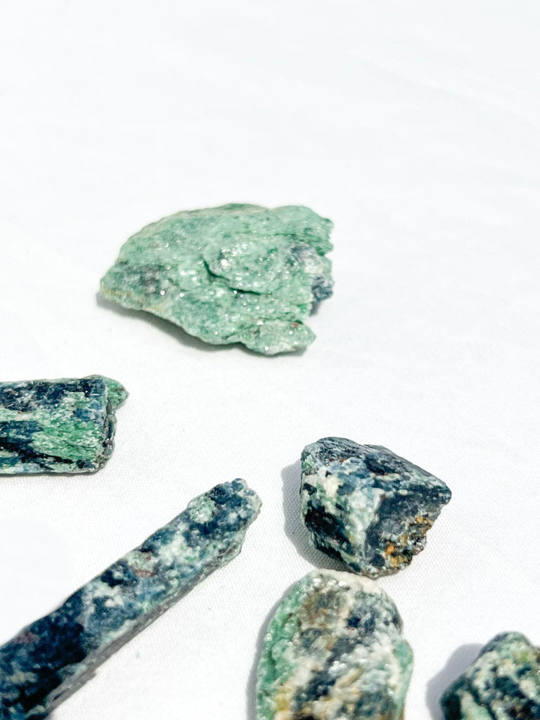 Kyanite + Green Fuchsite Rough Specimen | Extra Small - Unearthed Crystals