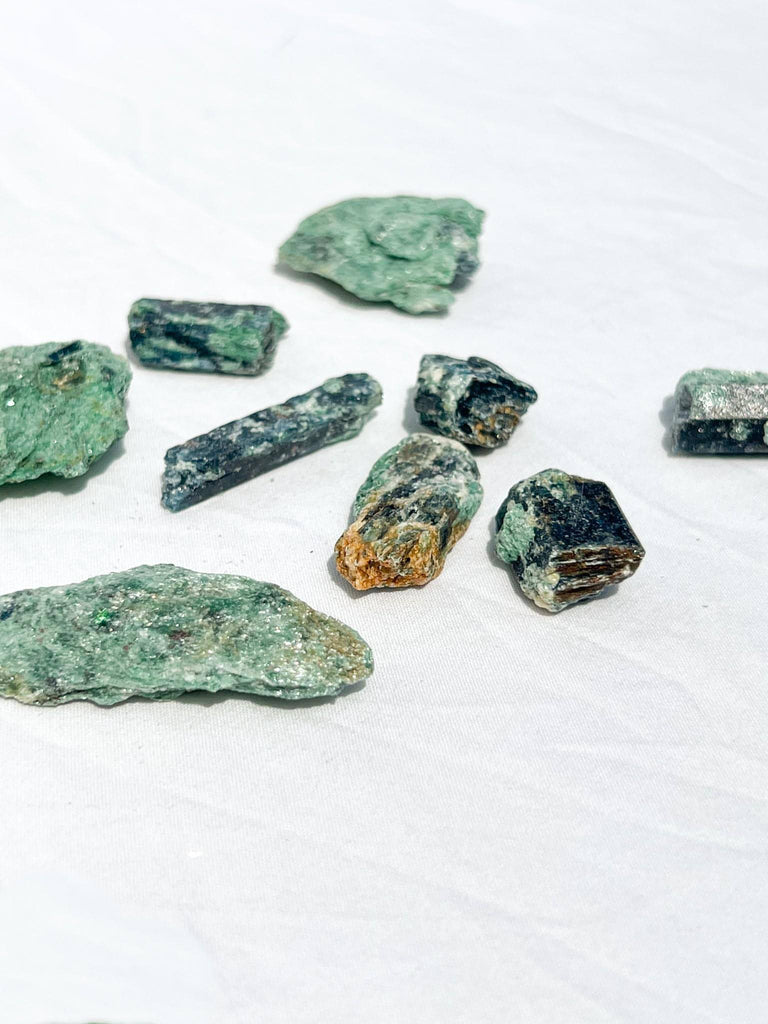 Kyanite + Green Fuchsite Rough Specimen | Extra Small - Unearthed Crystals