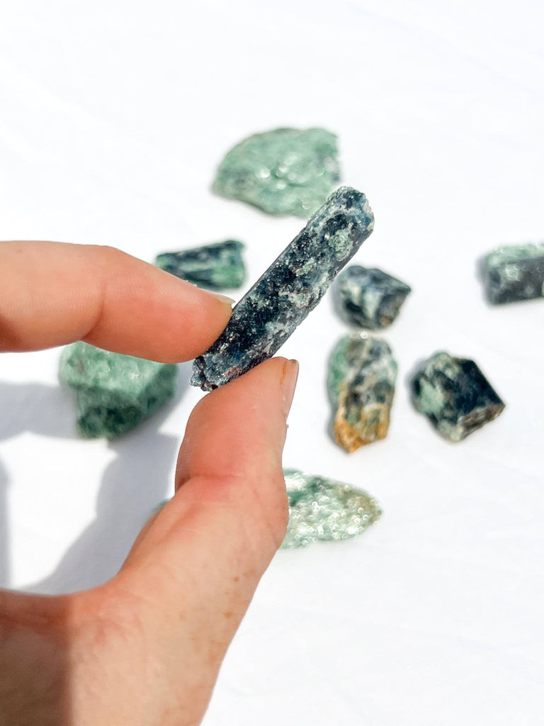 Kyanite + Green Fuchsite Rough Specimen | Extra Small - Unearthed Crystals