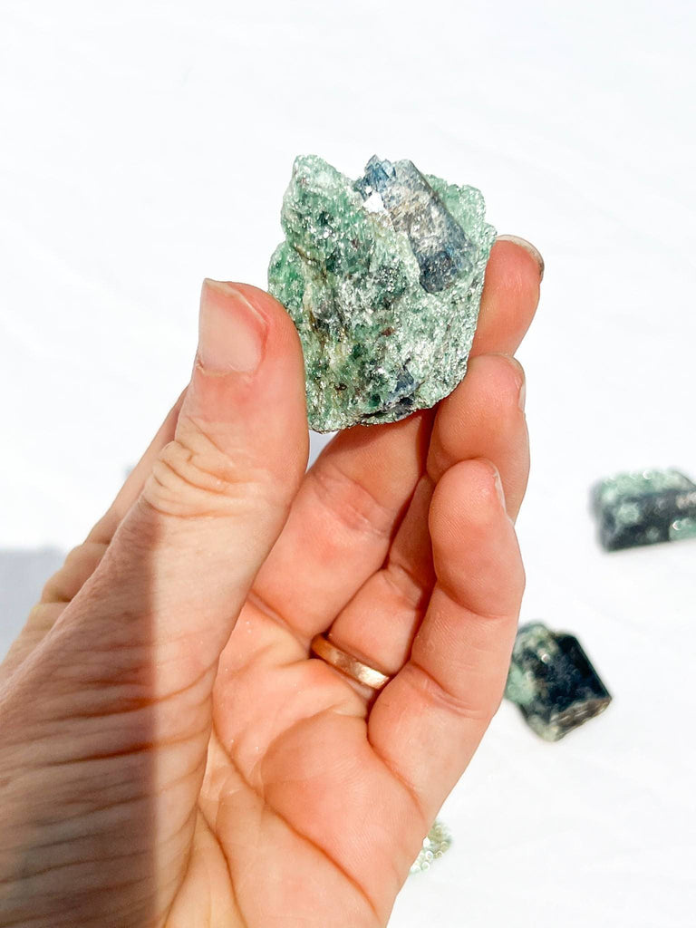 Kyanite + Green Fuchsite Rough Specimen | Extra Small - Unearthed Crystals