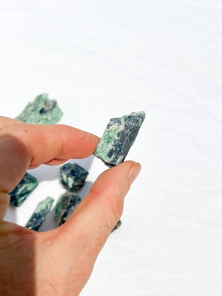 Kyanite + Green Fuchsite Rough Specimen | Extra Small - Unearthed Crystals