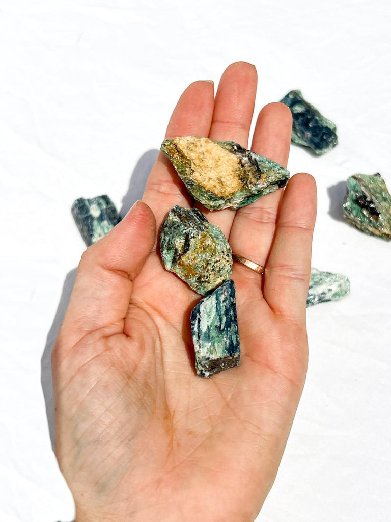 Kyanite + Green Fuchsite Rough Specimen | Small - Unearthed Crystals