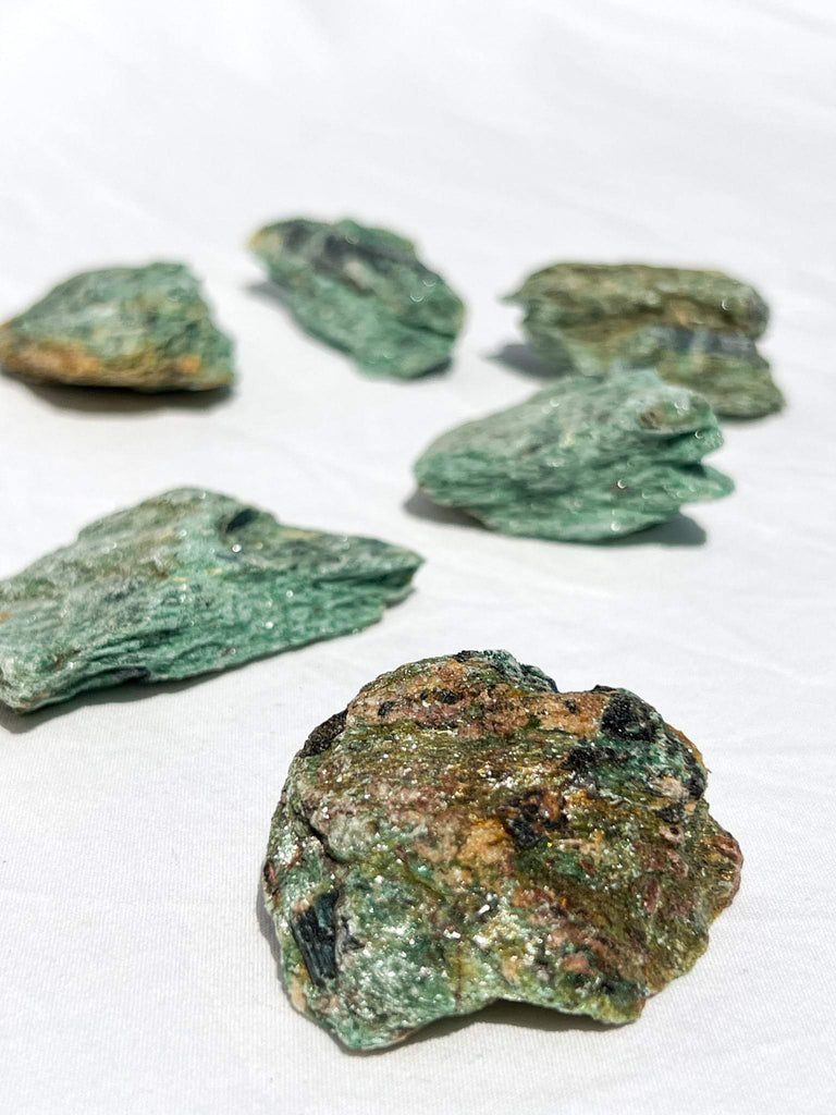 Kyanite + Green Fuchsite Rough Specimen | Medium - Unearthed Crystals