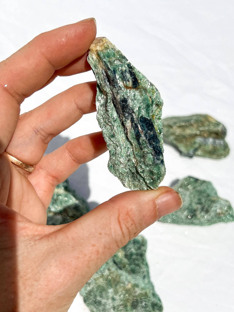 Kyanite + Green Fuchsite Rough Specimen | Medium - Unearthed Crystals