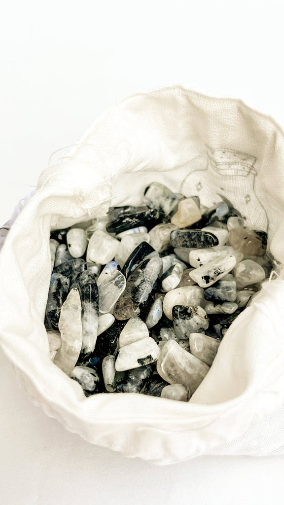 Rainbow Moonstone Chips | 250g Bag - Unearthed Crystals