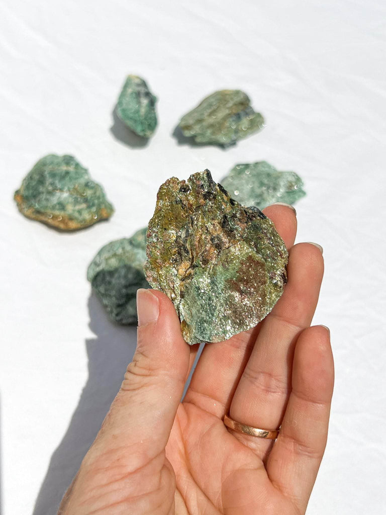 Kyanite + Green Fuchsite Rough Specimen | Medium - Unearthed Crystals