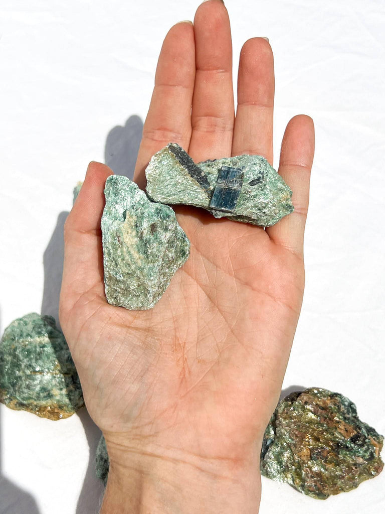 Kyanite + Green Fuchsite Rough Specimen | Medium - Unearthed Crystals