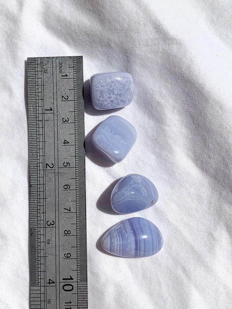 Blue Lace Agate Tumbles | Small - Unearthed Crystals