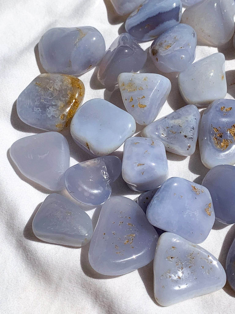Blue Chalcedony Tumbles | Small - Unearthed Crystals