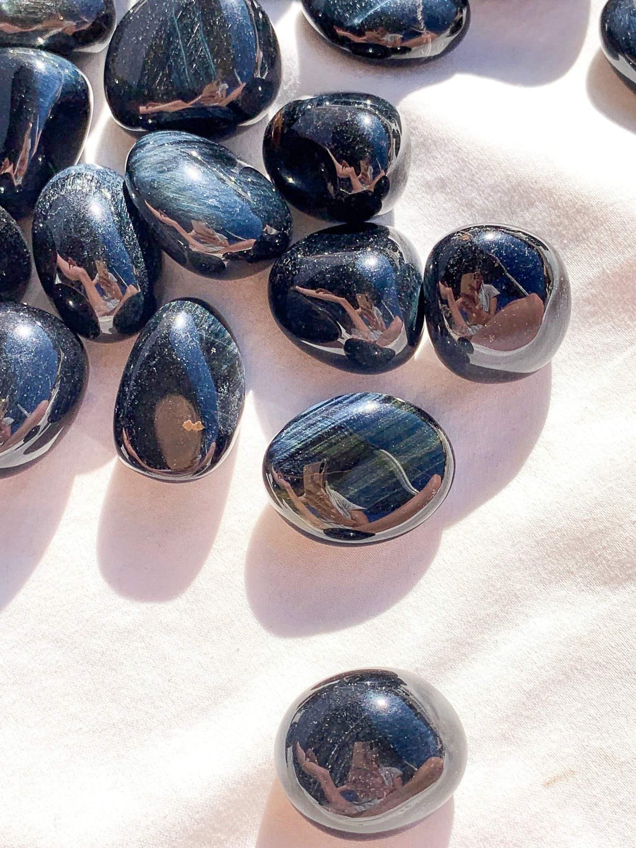 Hawk's Eye Tumbles | Small - Unearthed Crystals