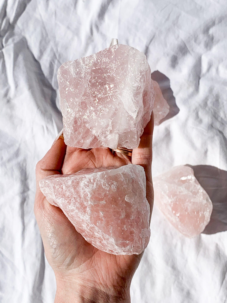 Rose Quartz Rough | Extra Large - Unearthed Crystals