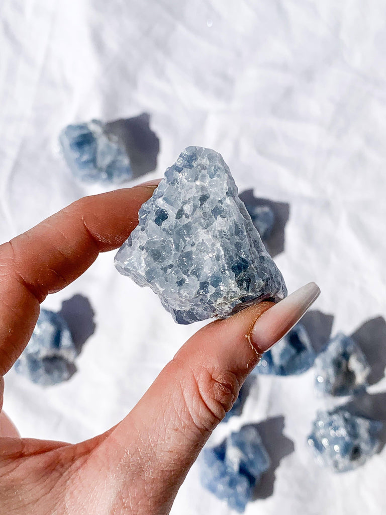 Blue Calcite Rough | Small - Unearthed Crystals