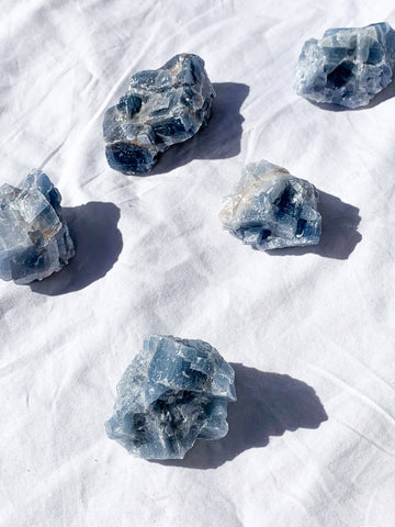 Blue Calcite Rough | Medium - Unearthed Crystals