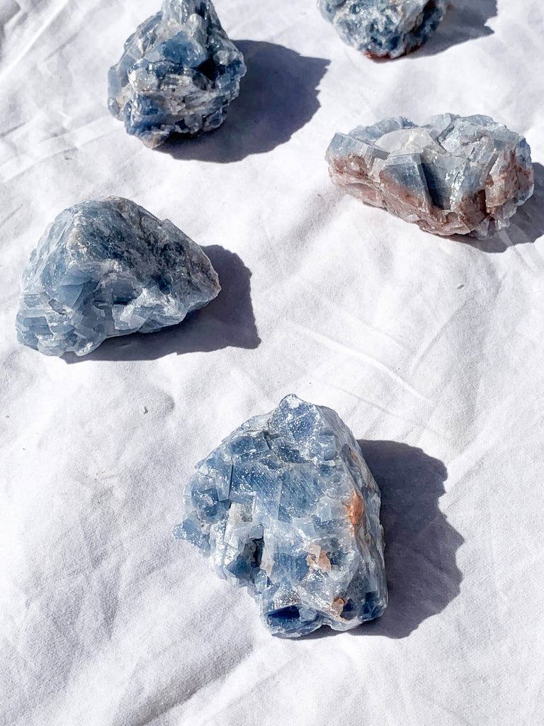 Blue Calcite Rough | Large - Unearthed Crystals
