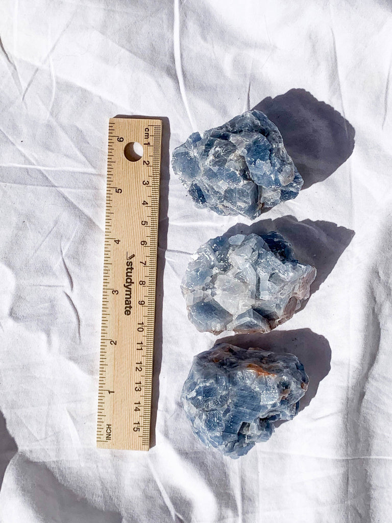 Blue Calcite Rough | Large - Unearthed Crystals