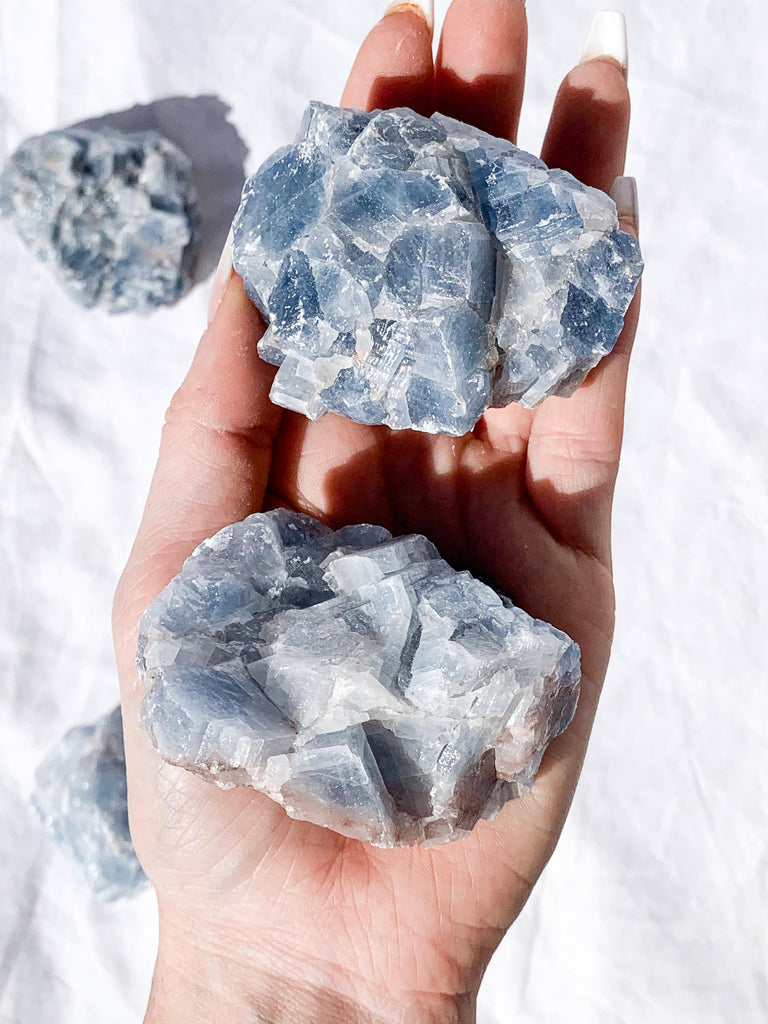 Blue Calcite Rough | Large - Unearthed Crystals
