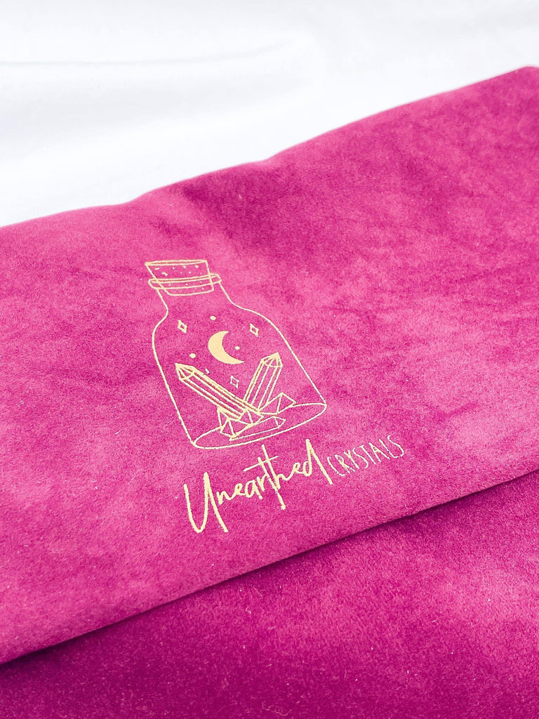 Unearthed Crystals Raspberry Velvet Christmas Stocking - Unearthed Crystals