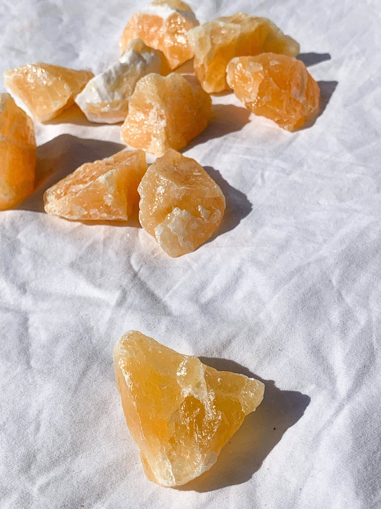 Orange Calcite Rough | Small - Unearthed Crystals