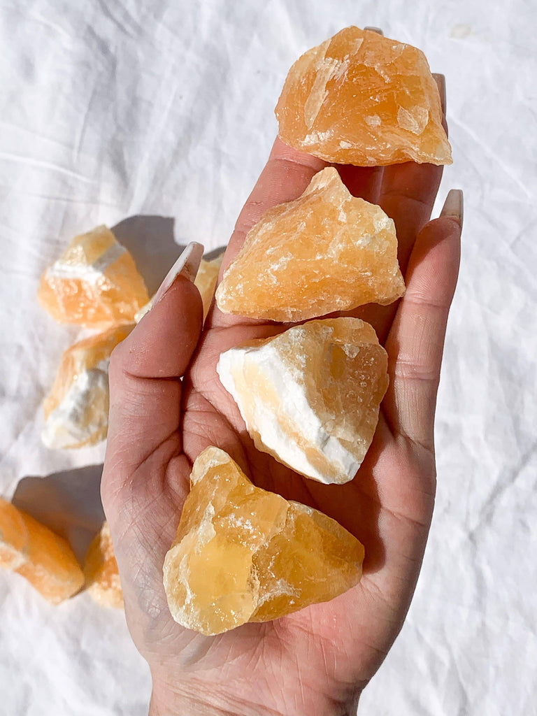 Orange Calcite Rough | Small - Unearthed Crystals