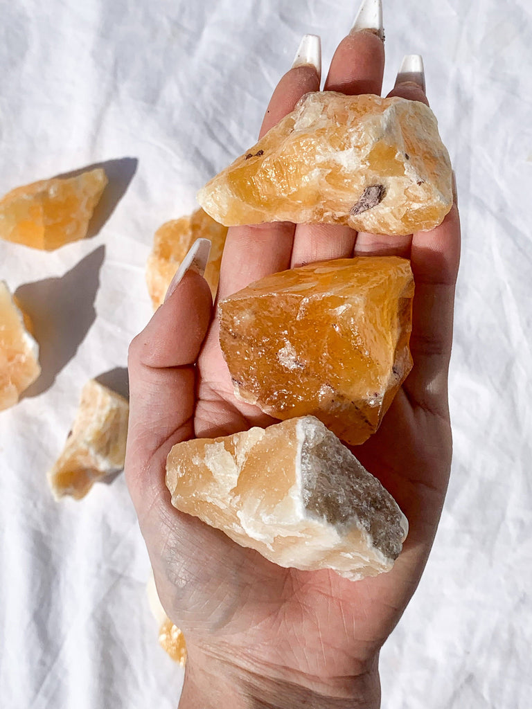 Orange Calcite Rough | Medium - Unearthed Crystals