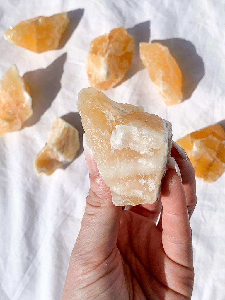 Orange Calcite Rough | Medium - Unearthed Crystals