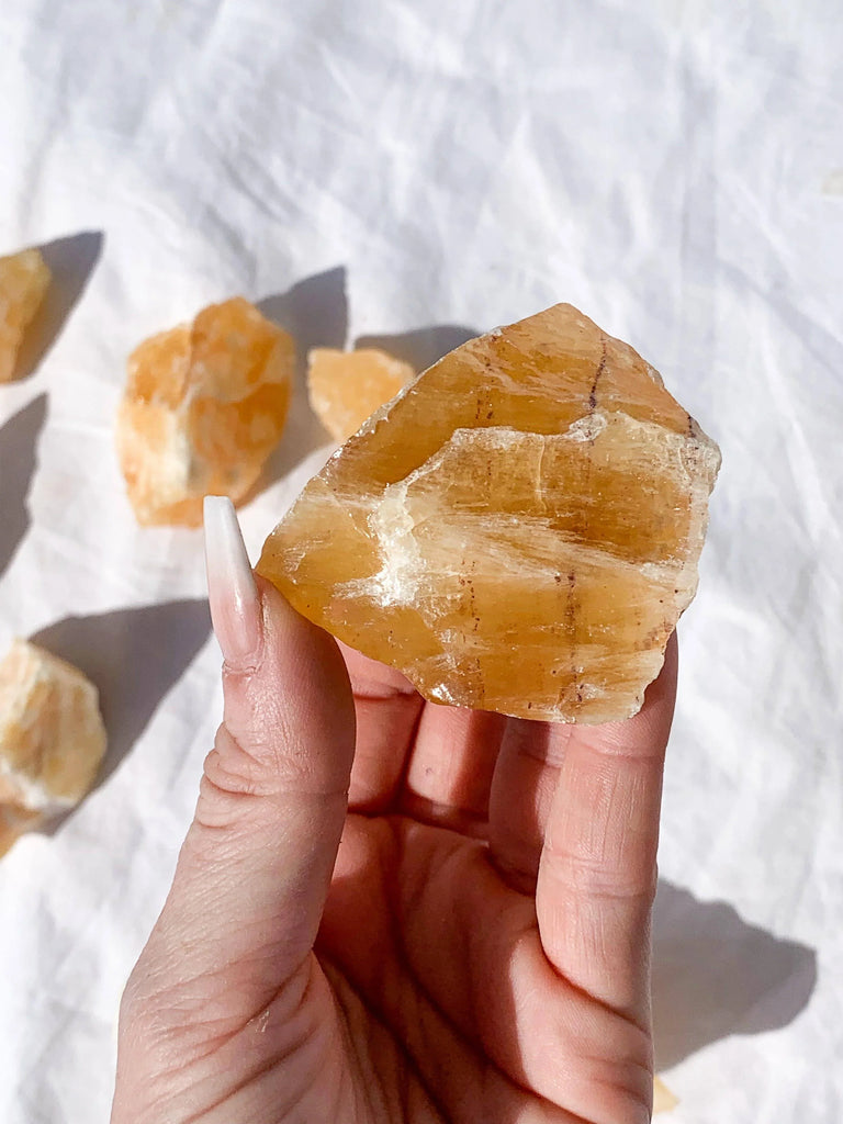 Orange Calcite Rough | Medium - Unearthed Crystals
