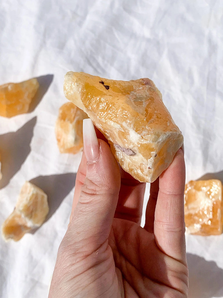 Orange Calcite Rough | Medium - Unearthed Crystals