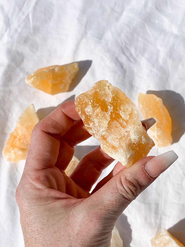 Orange Calcite Rough | Medium - Unearthed Crystals