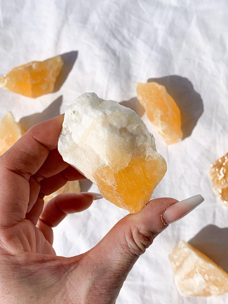 Orange Calcite Rough | Medium - Unearthed Crystals