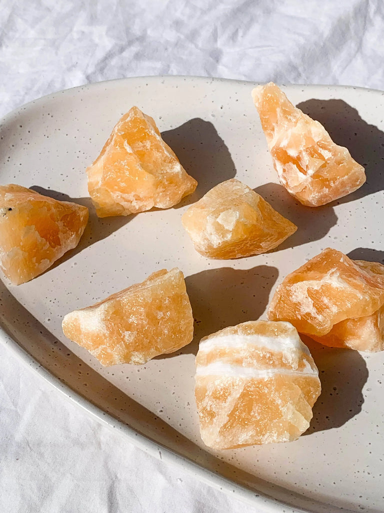 Orange Calcite Rough | Large - Unearthed Crystals