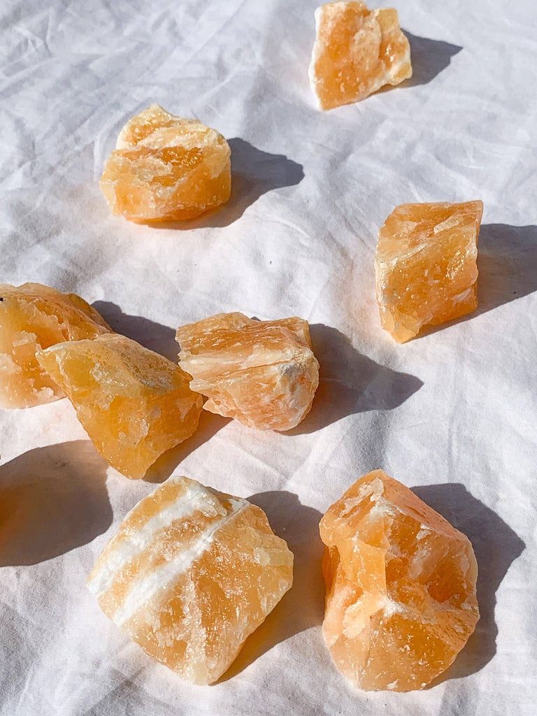 Orange Calcite Rough | Large - Unearthed Crystals