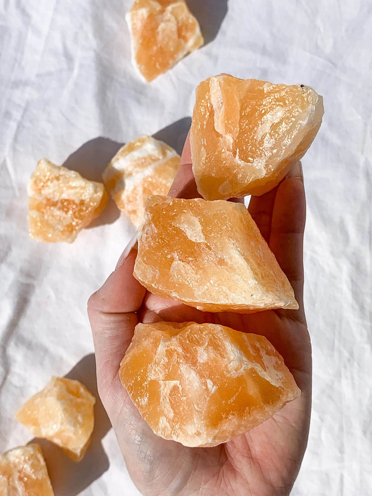 Orange Calcite Rough | Large - Unearthed Crystals