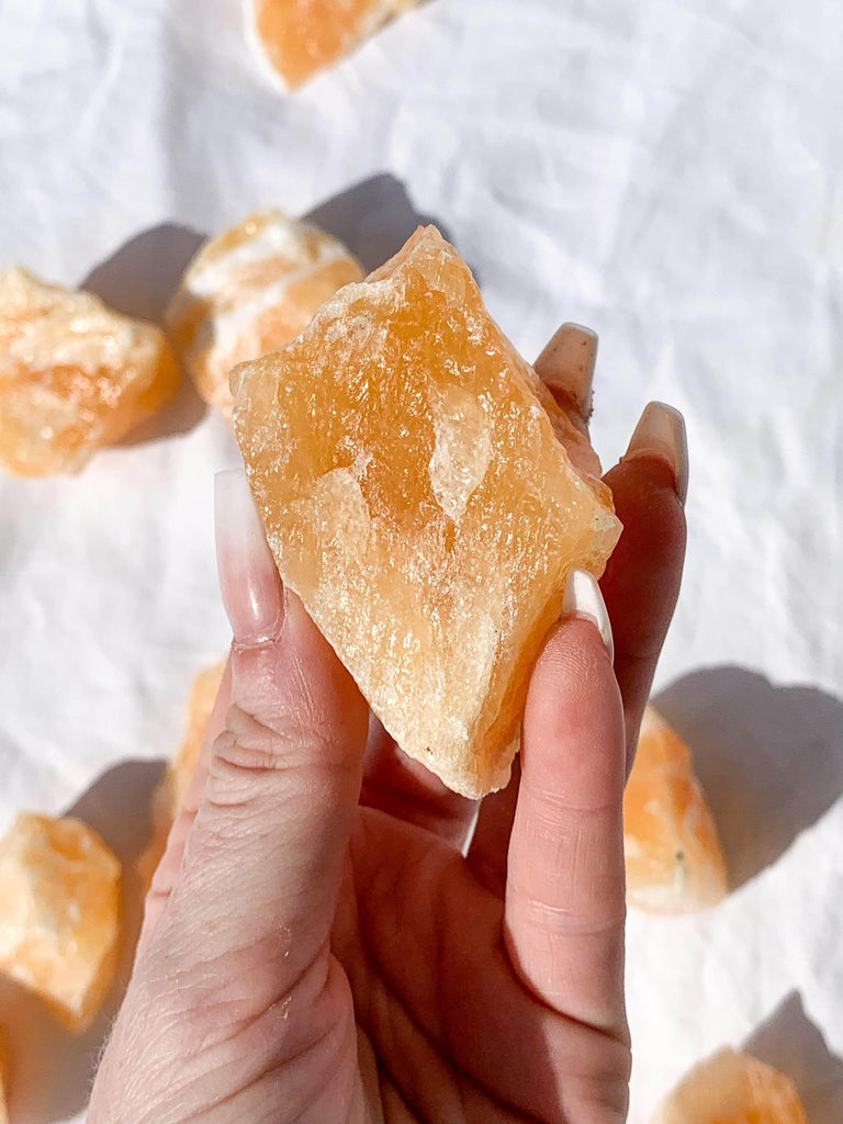 Orange Calcite Rough | Large - Unearthed Crystals