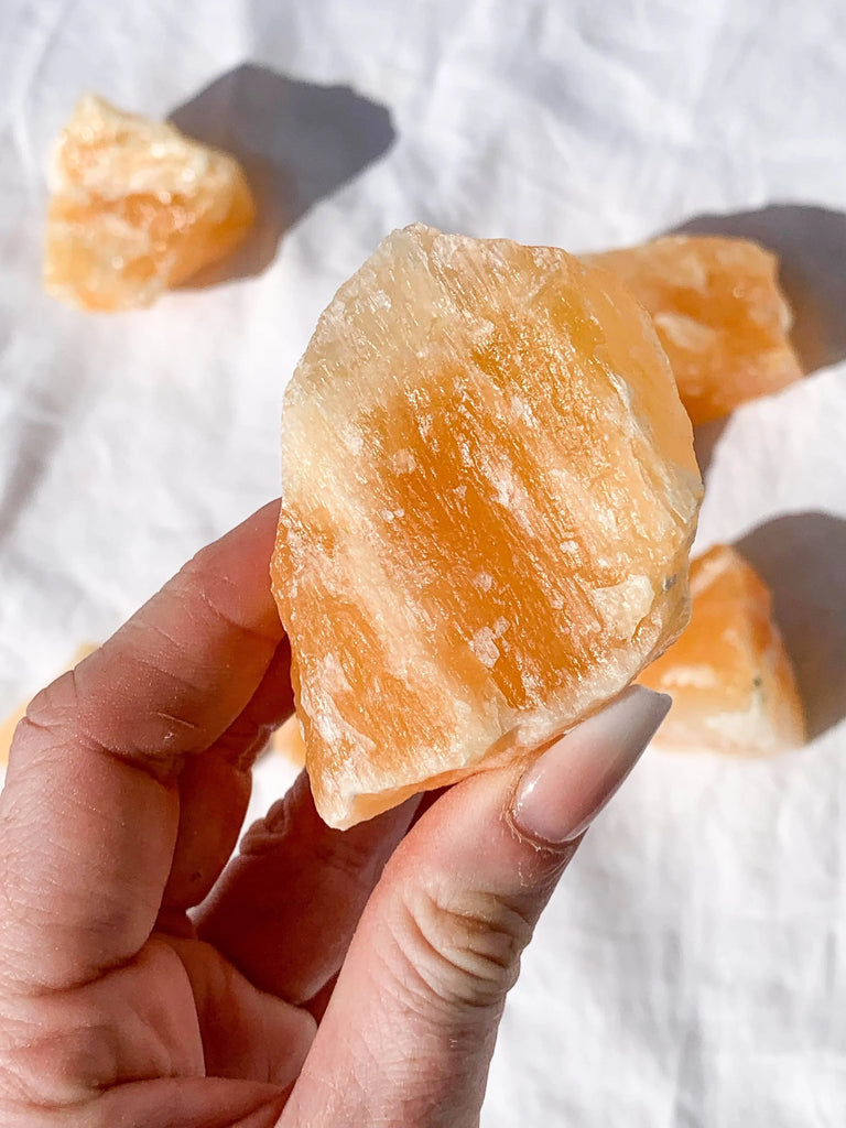 Orange Calcite Rough | Large - Unearthed Crystals