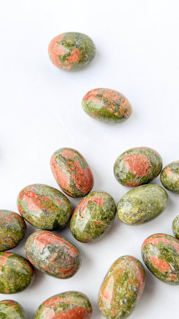 Unakite Tumbles | Small - Unearthed Crystals