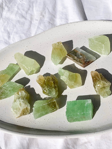 Green Calcite Rough | Small - Unearthed Crystals
