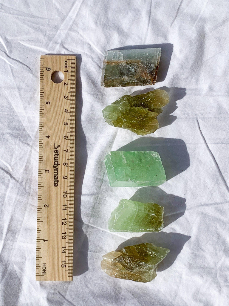 Green Calcite Rough | Small - Unearthed Crystals