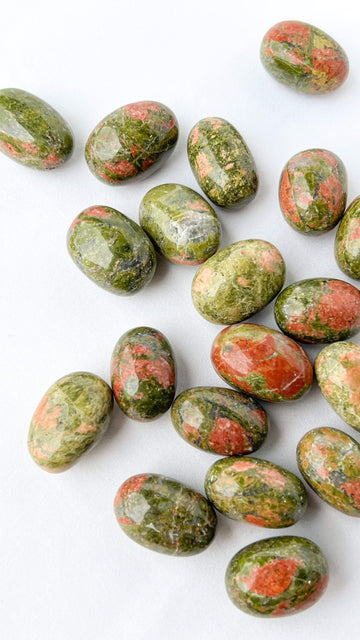 Unakite Tumbles | Medium - Unearthed Crystals