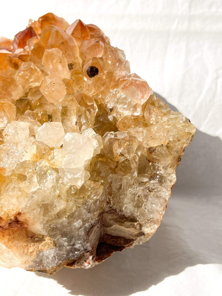 Limonite Phantom Quartz Cluster - Unearthed Crystals