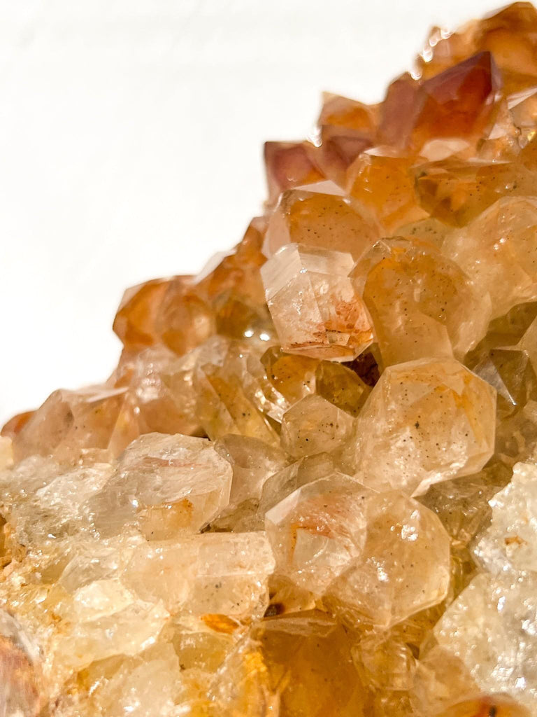 Limonite Phantom Quartz Cluster - Unearthed Crystals