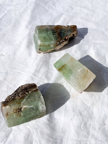 Green Calcite Rough | Extra Large - Unearthed Crystals