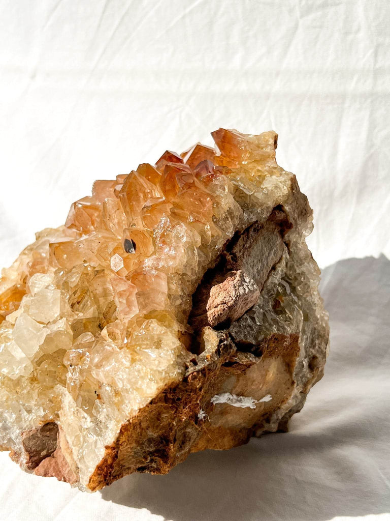 Limonite Phantom Quartz Cluster - Unearthed Crystals