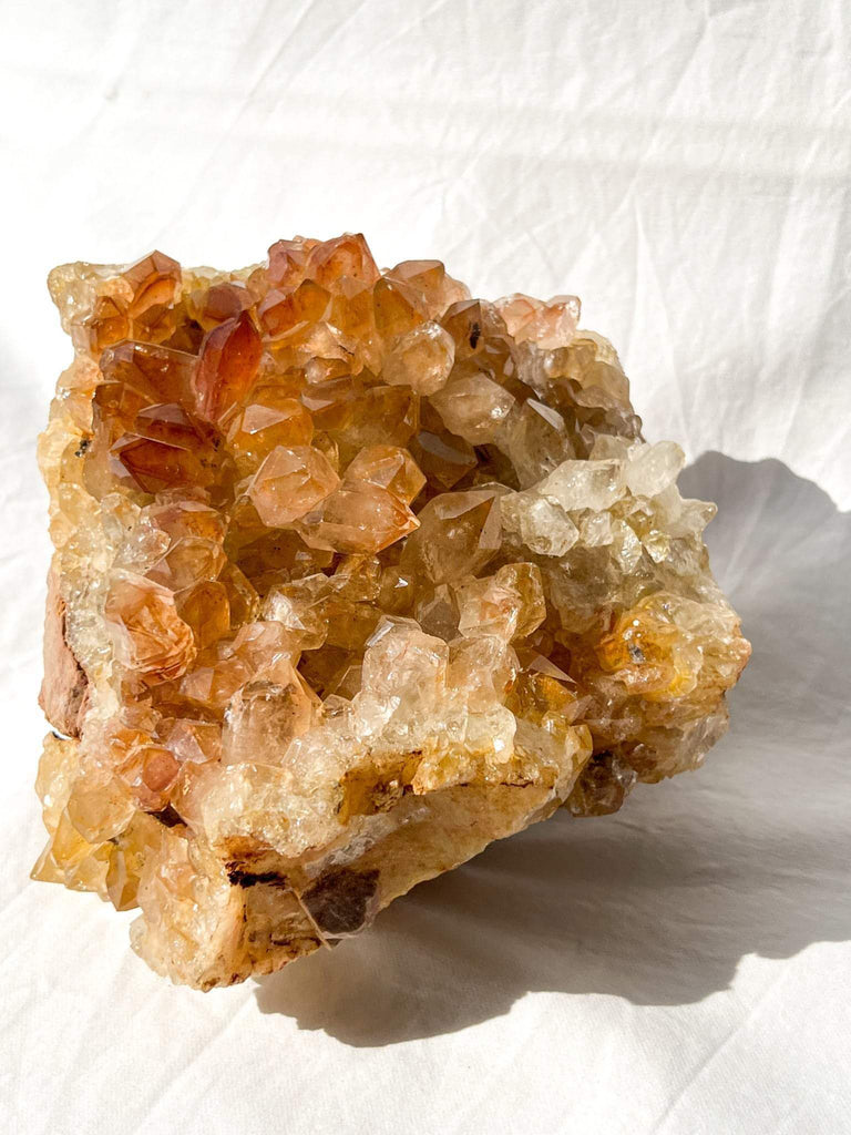 Limonite Phantom Quartz Cluster - Unearthed Crystals