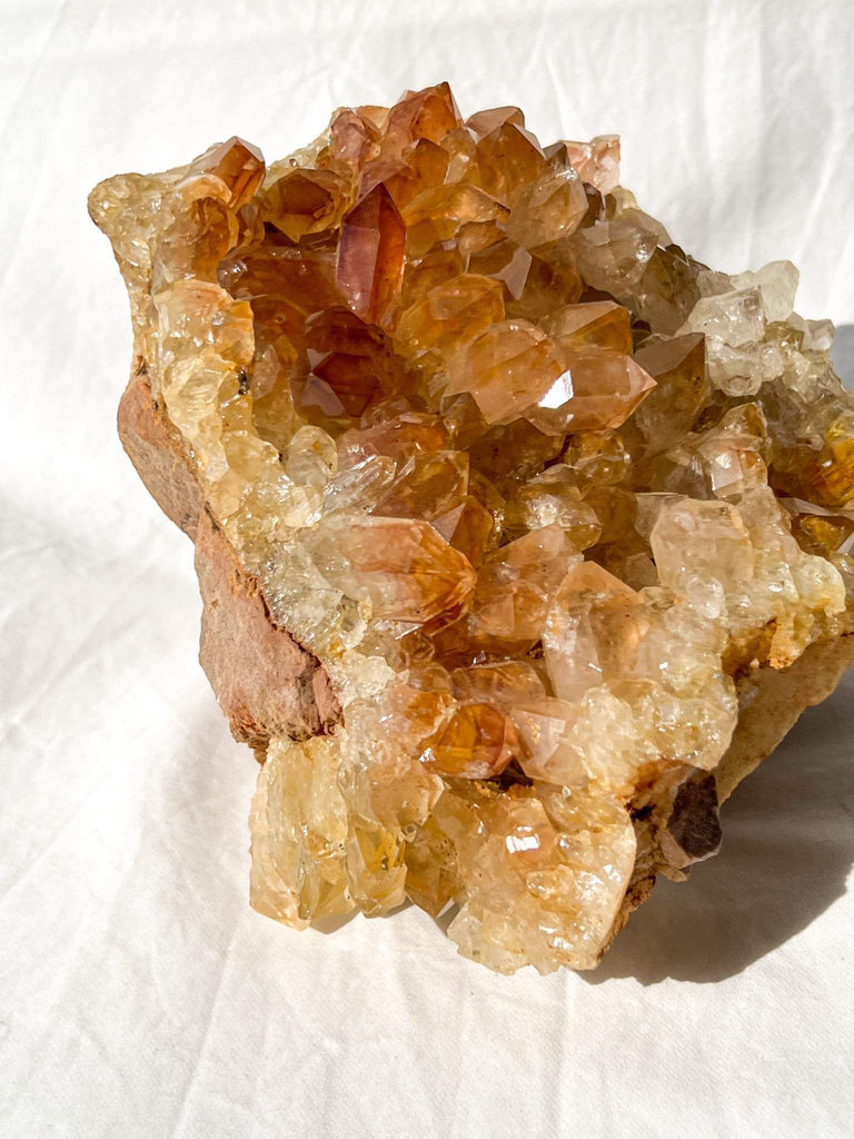 Limonite Phantom Quartz Cluster - Unearthed Crystals