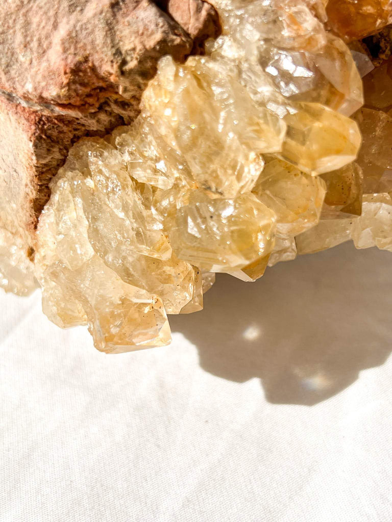 Limonite Phantom Quartz Cluster - Unearthed Crystals