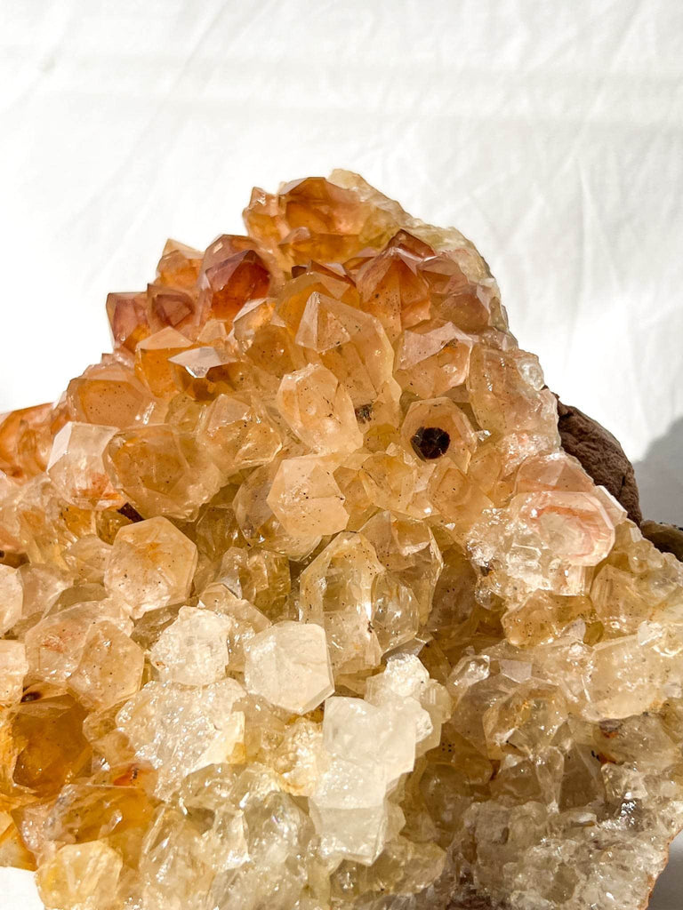 Limonite Phantom Quartz Cluster - Unearthed Crystals