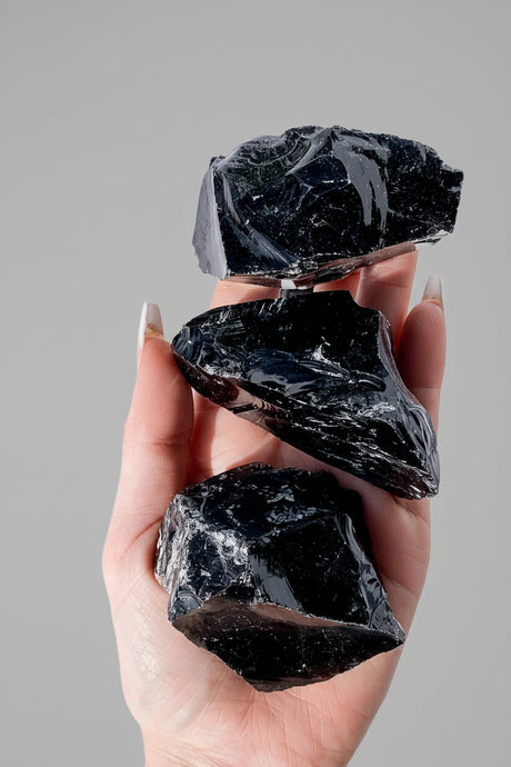 Black Obsidian Rough | Medium - Unearthed Crystals