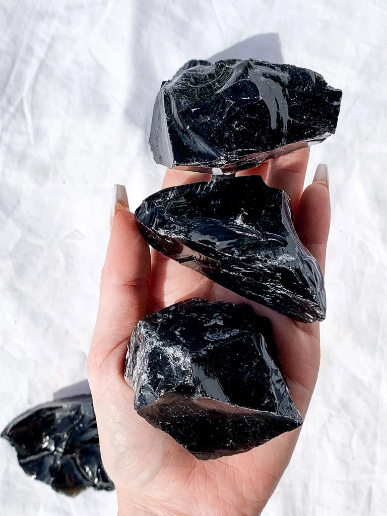 Black Obsidian Rough | Medium - Unearthed Crystals